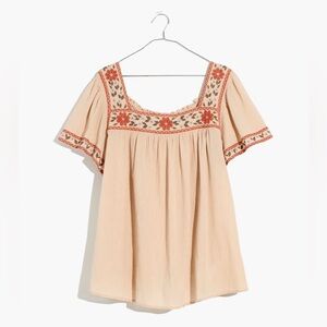 Madewell embroidered top